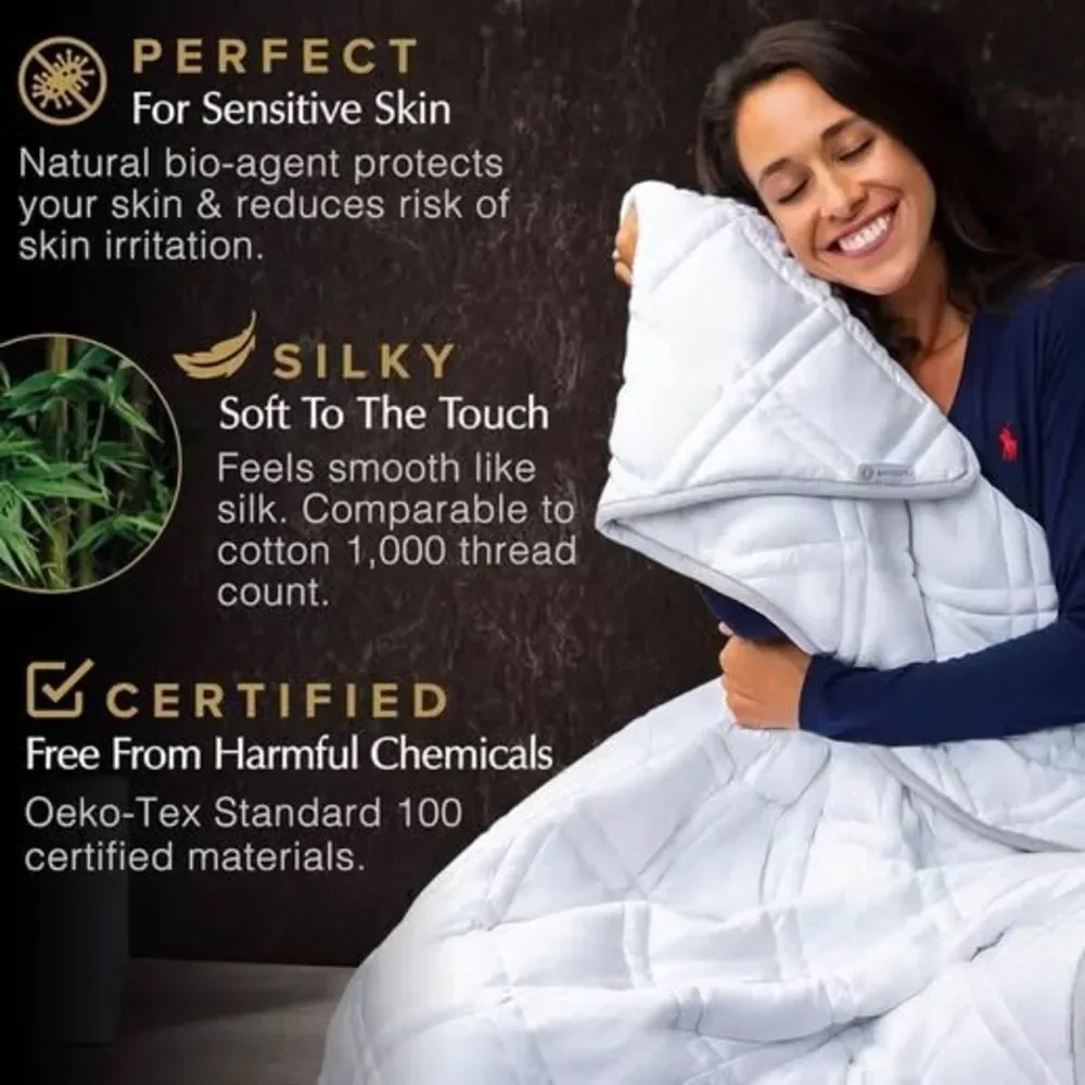 Aricove Cooling Weighted Blanket, 20 lbs, Queen Size for Adults, Luxury Heavy Bl